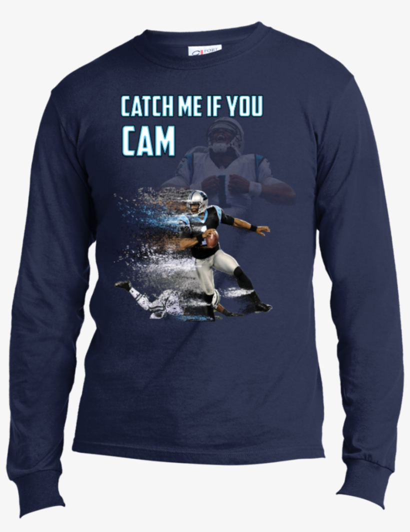 Cam Newton Panthers Custom Designed Fan Long Sleeve - I'm A Skiing Dad Just Like A Normal D, transparent png #3525109