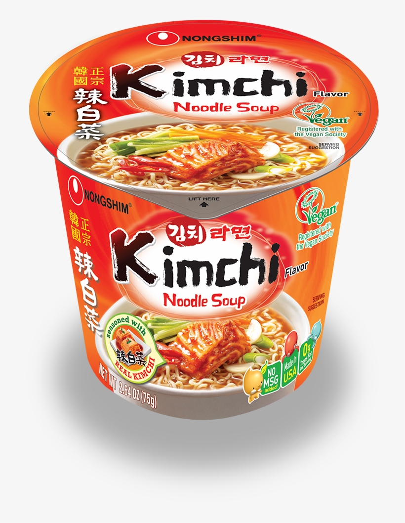 Kimchi Cup - Nongshim Kimchi Ramen Vegan - Free Transparent PNG
