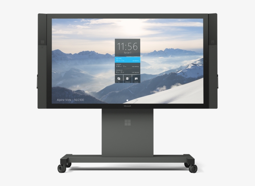Microsoft Surface Hub 84 With Stand - Microsoft Surface Hub 55, transparent png #3525526