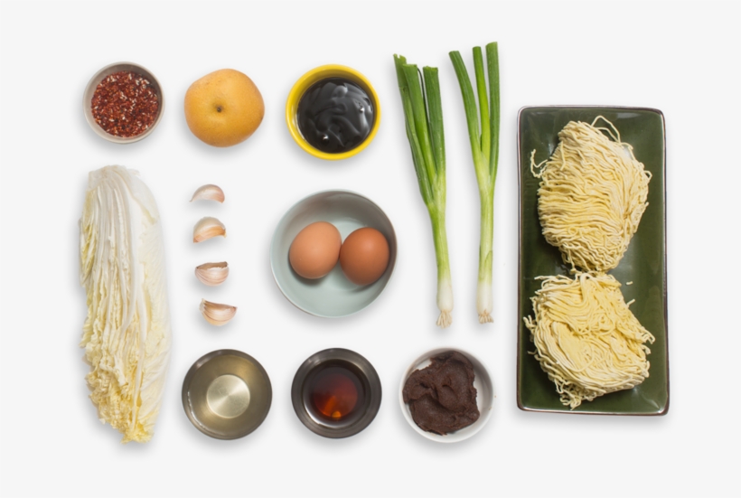 Kimchi & Barley Miso Ramen With Soft-boiled Eggs & - Ramen, transparent png #3525710