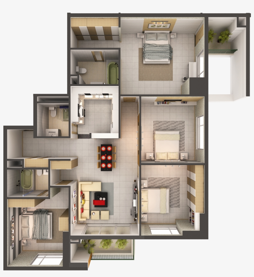 Best House Interior 3d Model - Apartment Intern 3d Model, transparent png #3526576