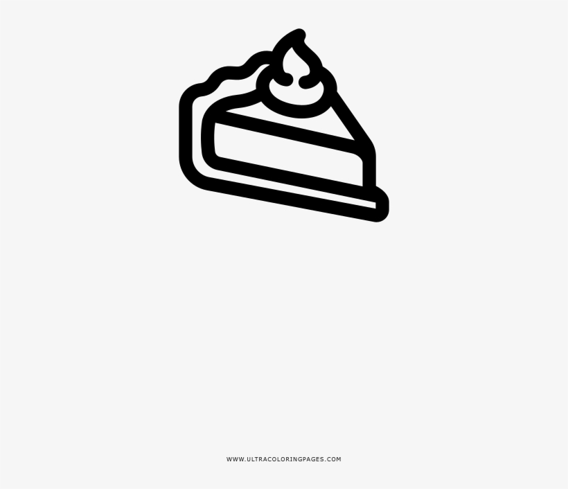 Pie Slice Coloring Page - Small Cake Slice Drawing, transparent png #3527793