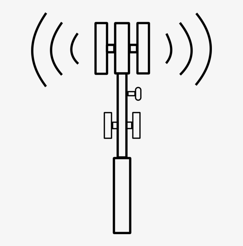 Cell Site Mobile Phones Telecommunications Tower Aerials - Cell Phone Tower Icon, transparent png #3527906