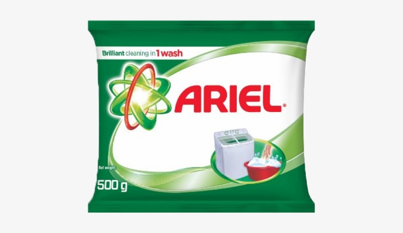 Ariel Brilliant Cleaning In 1wash 500gm - Ariel Detergent Powder Hd, transparent png #3528165