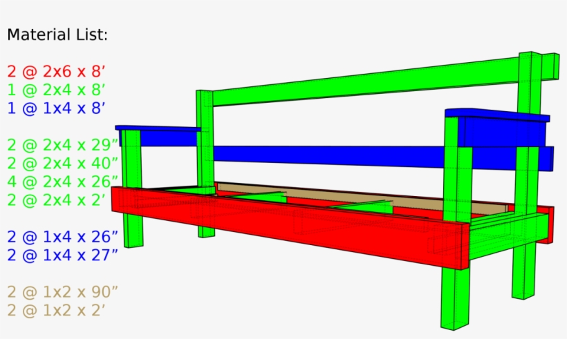 This Is A Very Simple Project, With Just A Few Angle - Bench, transparent png #3528808