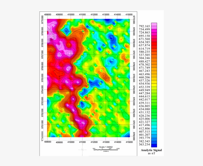 The Figure Showing The Trend Of Iron Ore Mineralization - Magnetic Survey Iron Ore, transparent png #3528891