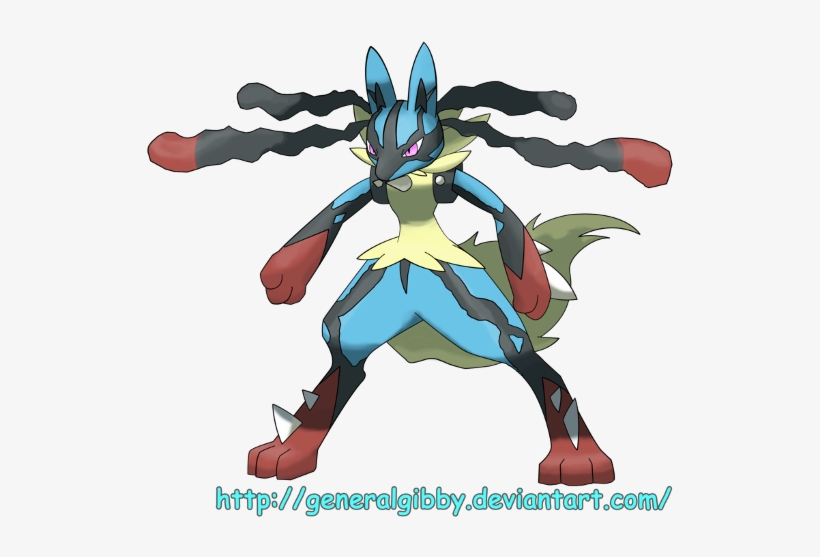 Mega Lucarion Sugimori Style Art By Generalgibby - Lucario, transparent png #3529396