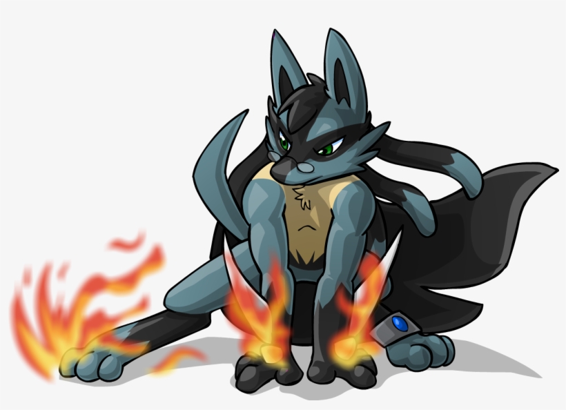 Mega Lucario Inner Focus - Cartoon, transparent png #3529459