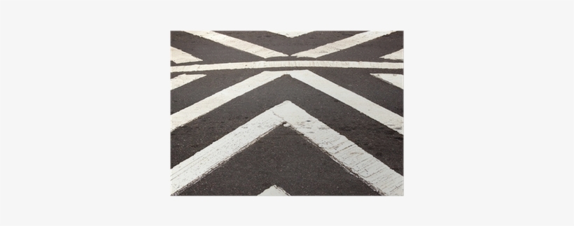 White Painted Pedestrian Crossing On Asphalt Roadway - Road, transparent png #3531220