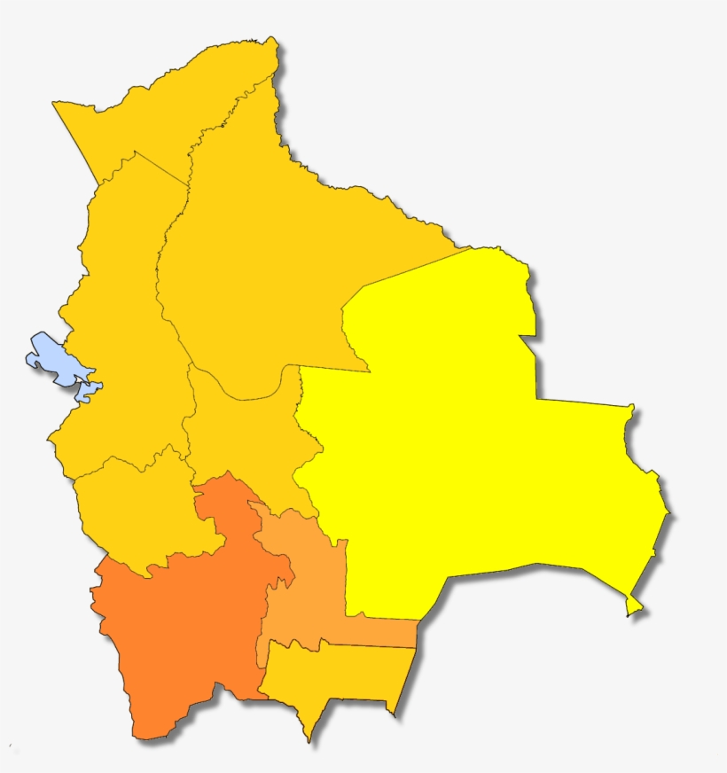 Mapa De Bolivia Por Idh - Bolivia, transparent png #3532374
