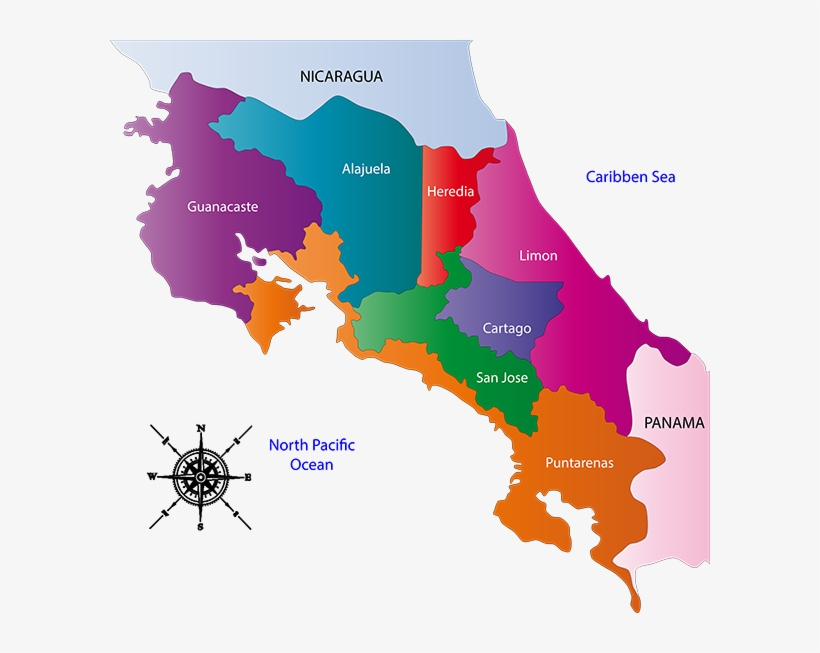 Costa Rica Map - Costa Rica Map Png, transparent png #3532825