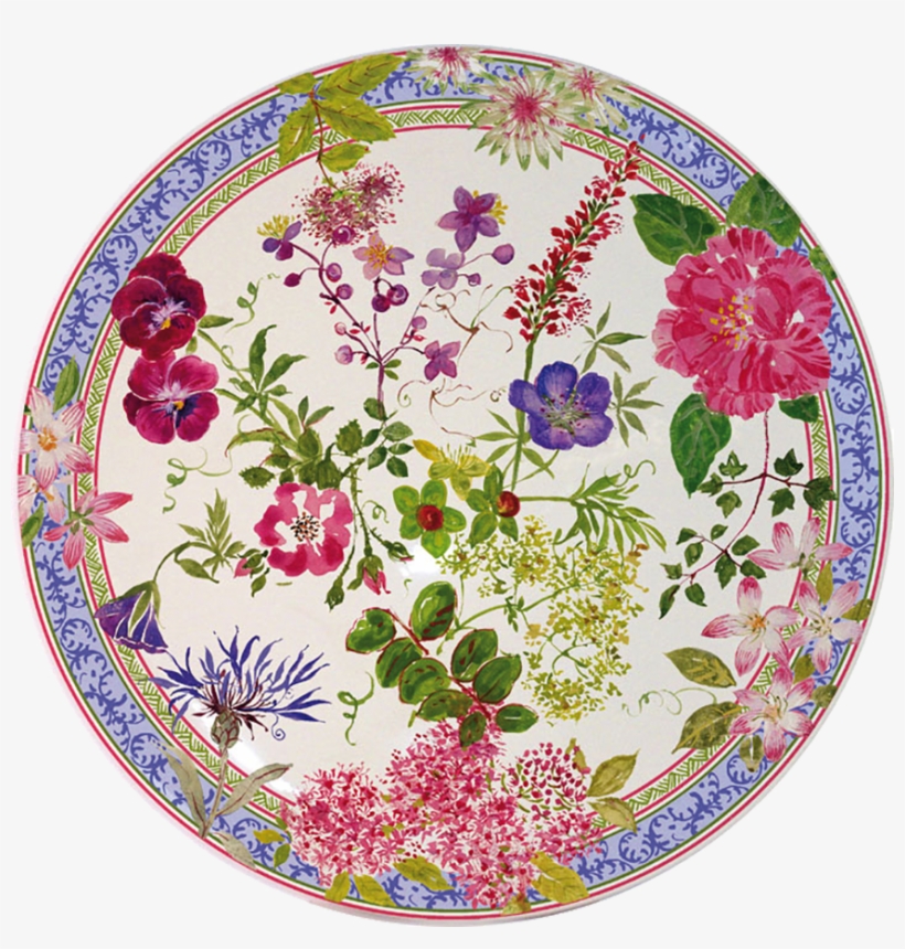 1 Cake Platter - Bowl Trevise - Millefleurs - Gien, transparent png #3534280