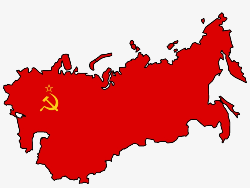 Flagmap Of Ussr - Soviet Union Flag Map, transparent png #3535974