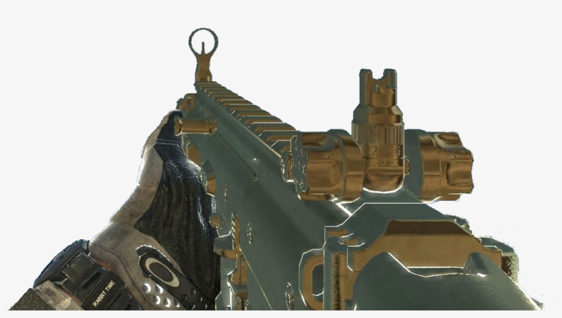 Scar-l Gold Mw3 - Gold Camo Scar Mw3, transparent png #3536092