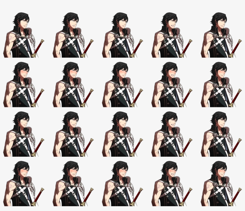 Chrom With Dark Hair Black Hair Free Transparent Png Download