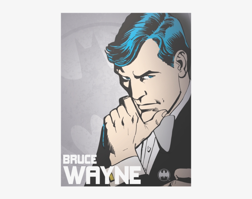 Dc Comics Bruce Wayne Youth T Shirt - Batman & Robin - Bruce Wayne T-shirt Size M, transparent png #3536690