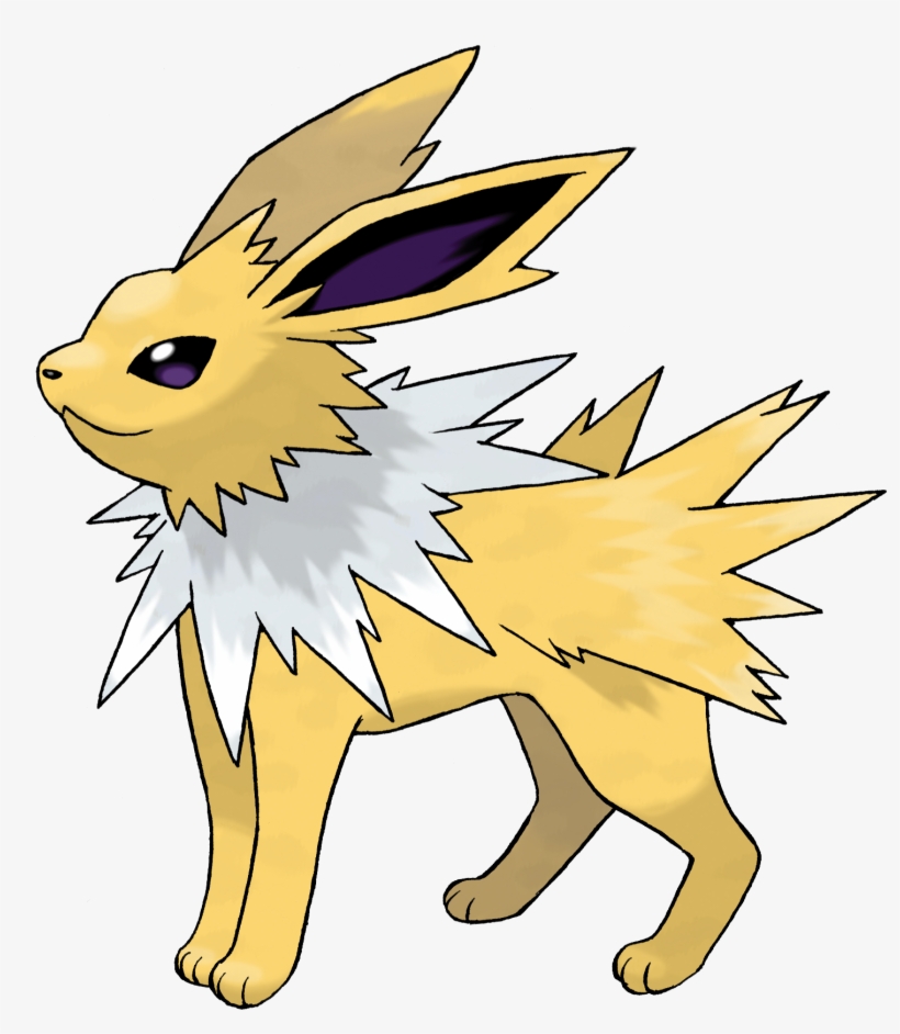 Jolteon's Artwork For Pokémon Firered And Leafgreen - Pokemon Eevee Evolutions, transparent png #3537050
