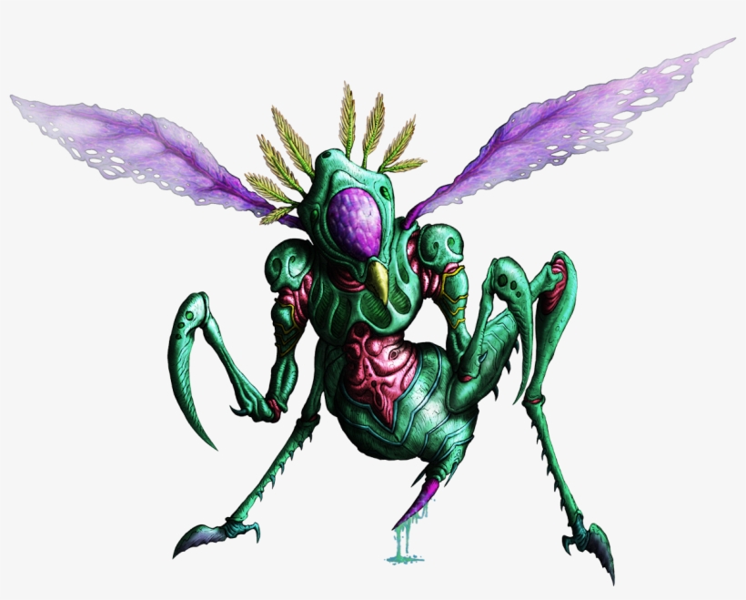Metroid Database Bestiary Metroid Fusion Kihunter Png - Super Metroid Bosses, transparent png #3537208