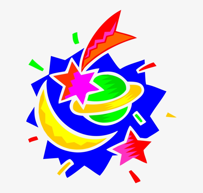 Vector Illustration Of Celestial Planet With Moon And - Patient, transparent png #3537369