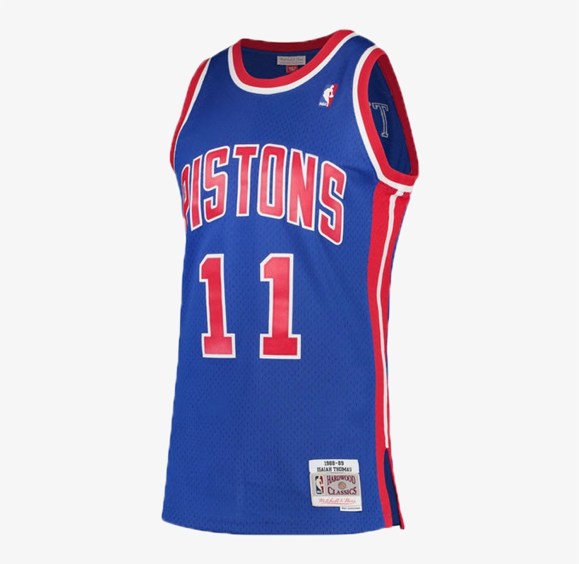 Detroit Pistons Isiah Thomas Blue Swingman Jersey - Camiseta Isiah Thomas, transparent png #3537644