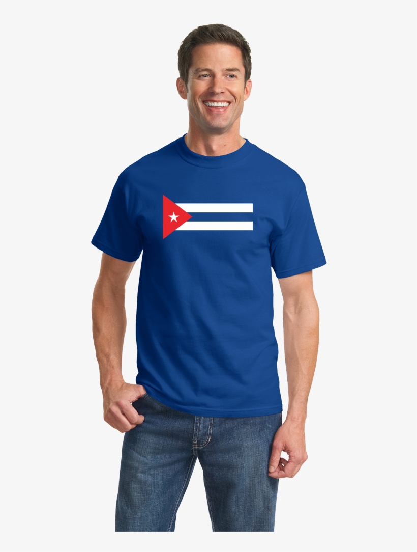 Standard Royal Cuban National Flag - Port And Company Essential Tee, transparent png #3537985