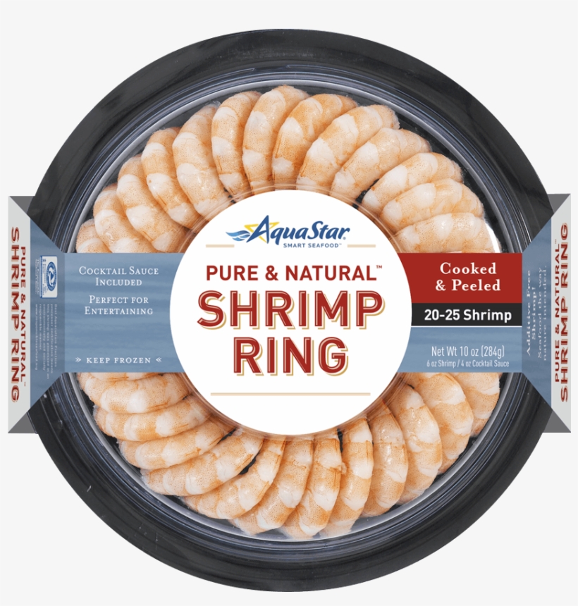 Are Cooked In Shell Then Peeled To Retain Their Naturally - Aqua Star Shrimp Ring, Cooked & Peeled - 1.63 Lb, transparent png #3538889