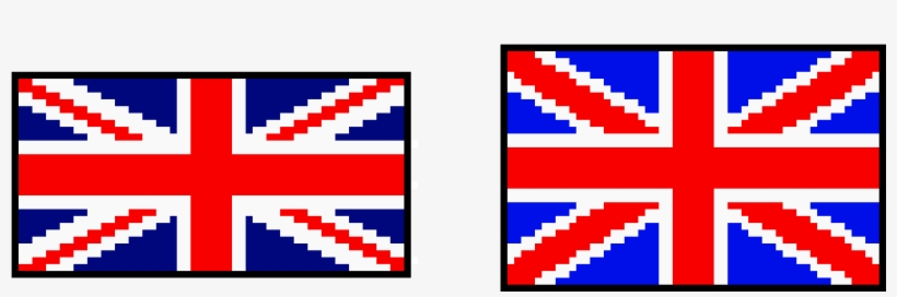 Union Jack B4 And After - Union Jack Pixel Art, transparent png #3538992