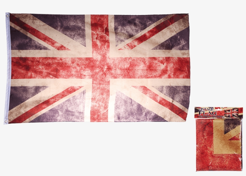 Uk Flag Vintage Retro United Kingdom Flag 90x 150cm, transparent png #3539722