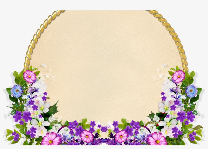 Molduras Arredondadas Com Flores Png, transparent png #3541143