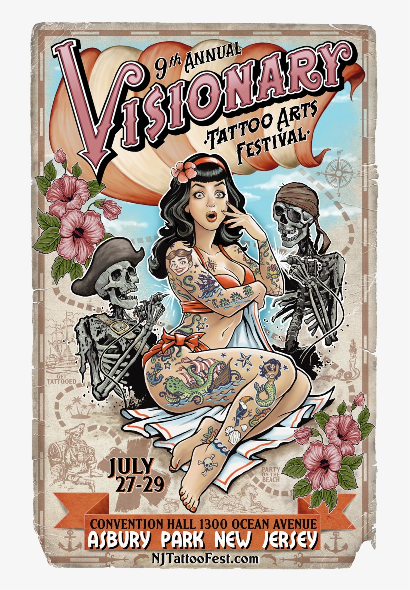 Web Flyer - Asbury Park Tattoo Convention 2018, transparent png #3542118