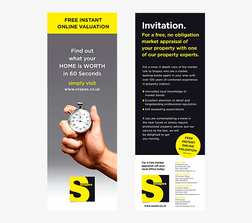 Free Instant Online Valuation Estate Agent Leaflet - Estate Agent Leaflet, transparent png #3542259