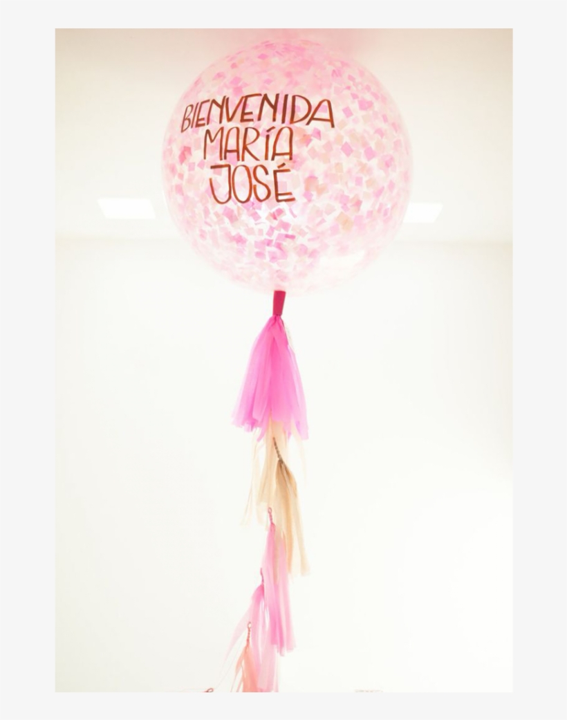 Globote Gigante Transparente Y Confeti Q255 - Globos Gigantes Con Letras, transparent png #3542747