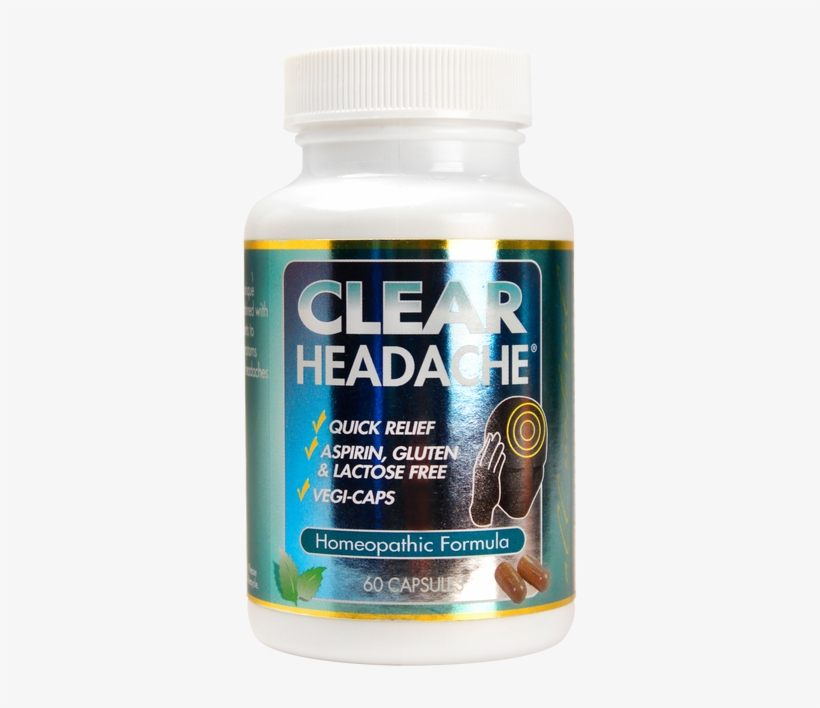 Clear Headache 60 Capsule Bottle - Clear Products Clear Headache - 60 Capsules, transparent png #3542752