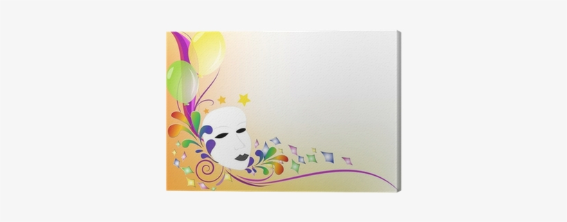 Cuadro En Lienzo Antecedentes De Coloridos Globos Máscara - Visual Arts, transparent png #3542773