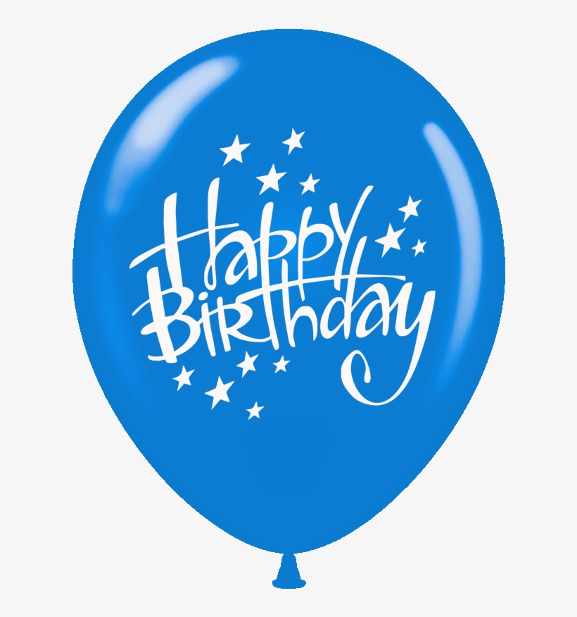 Balloons Printed Happy Birthday With Stars 1 Side 100 - Happy Birthday 12 [book], transparent png #3543347