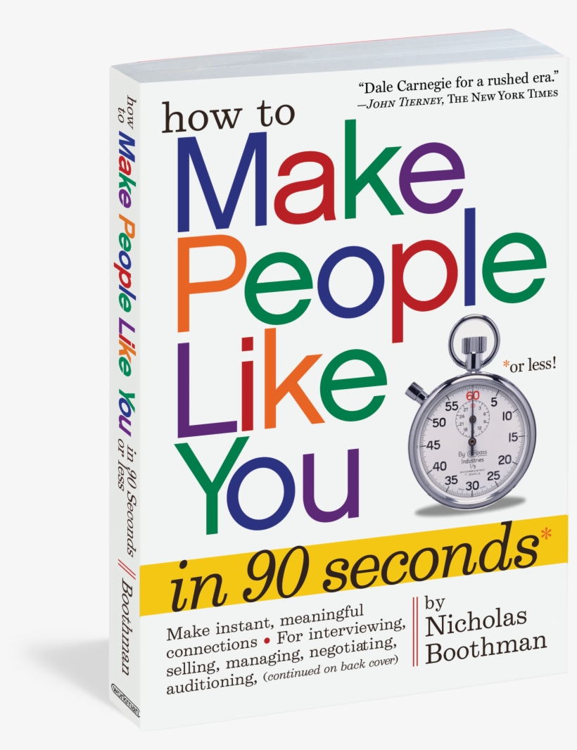 How To Make People Like You In 90 Seconds Or Less - Make People Like You In 90 Seconds Or Less, transparent png #3544572