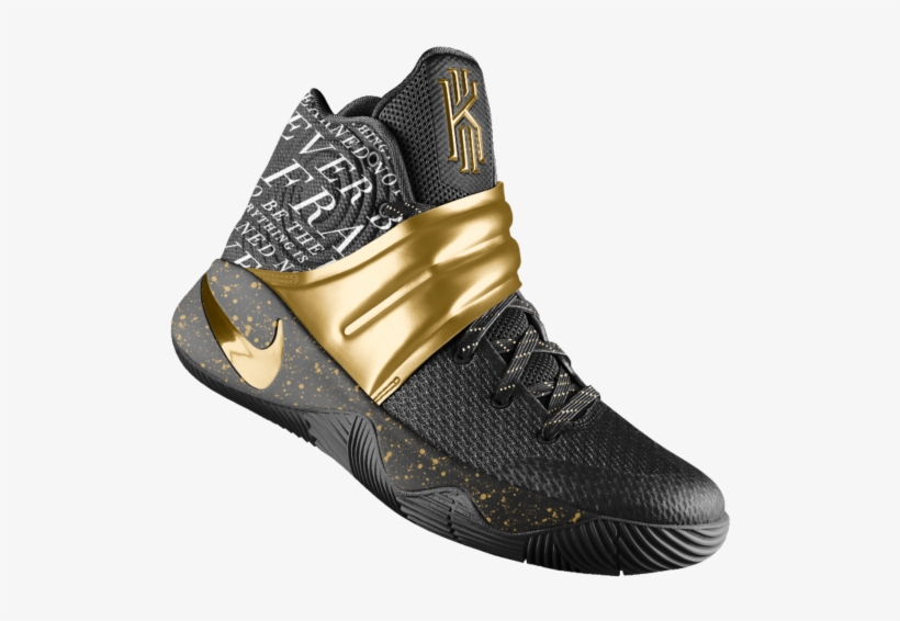 Kyrie 2 Id Men's Basketball Shoe - Black Gold Kyrie 2, transparent png #3544744