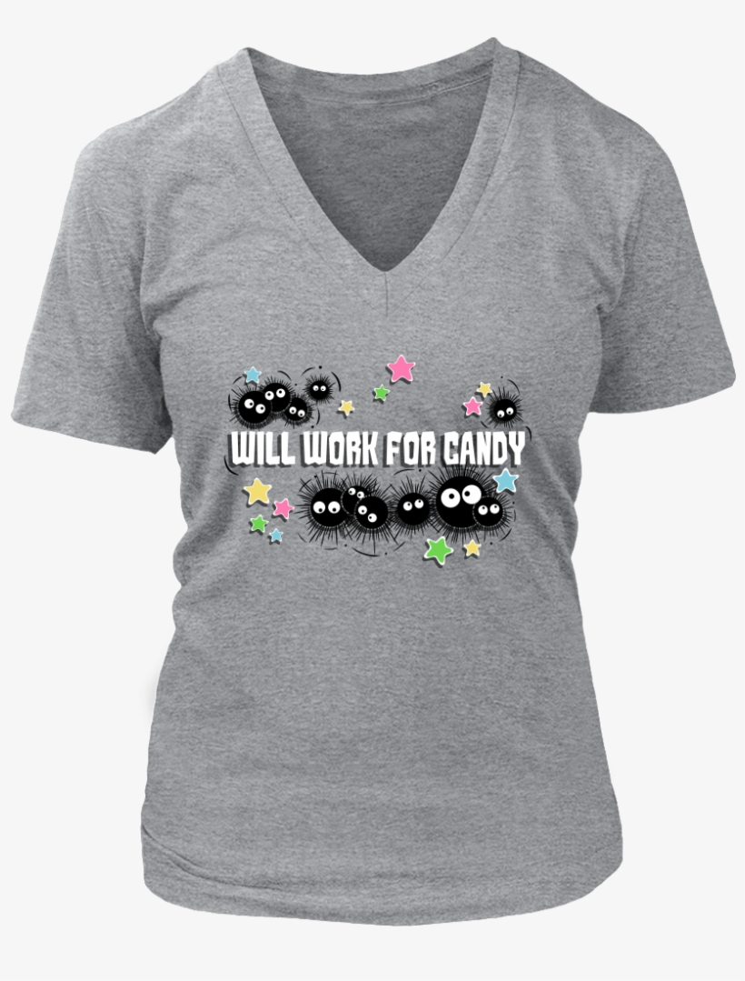 Spirited Soot Sprite T-shirt - Hillary For Prison 2016 (ladies) - Ladies V-neck Tee, transparent png #3545007