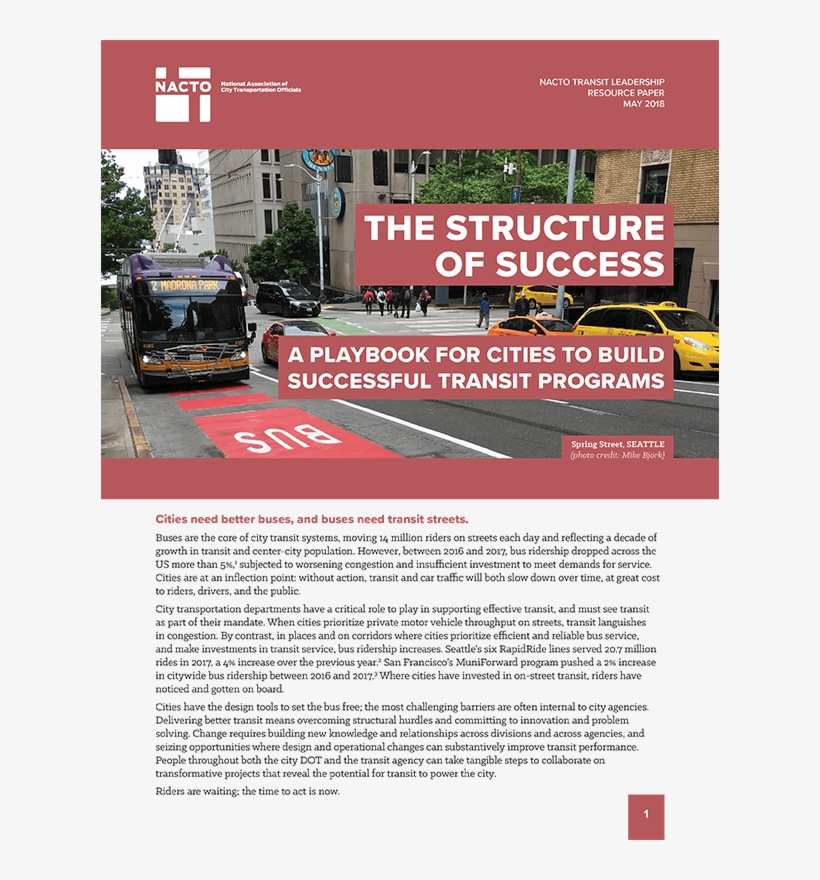 City Transportation Departments Have A Critical Role - National Association Of City Transportation Officials, transparent png #3545146