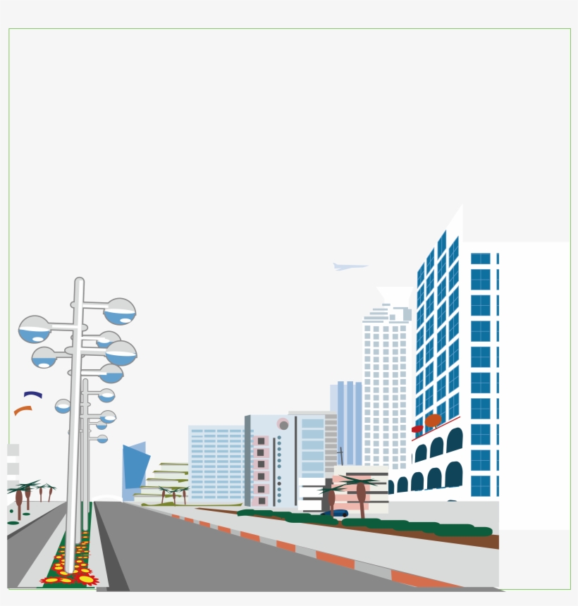 City Street Vector Png, transparent png #3545269