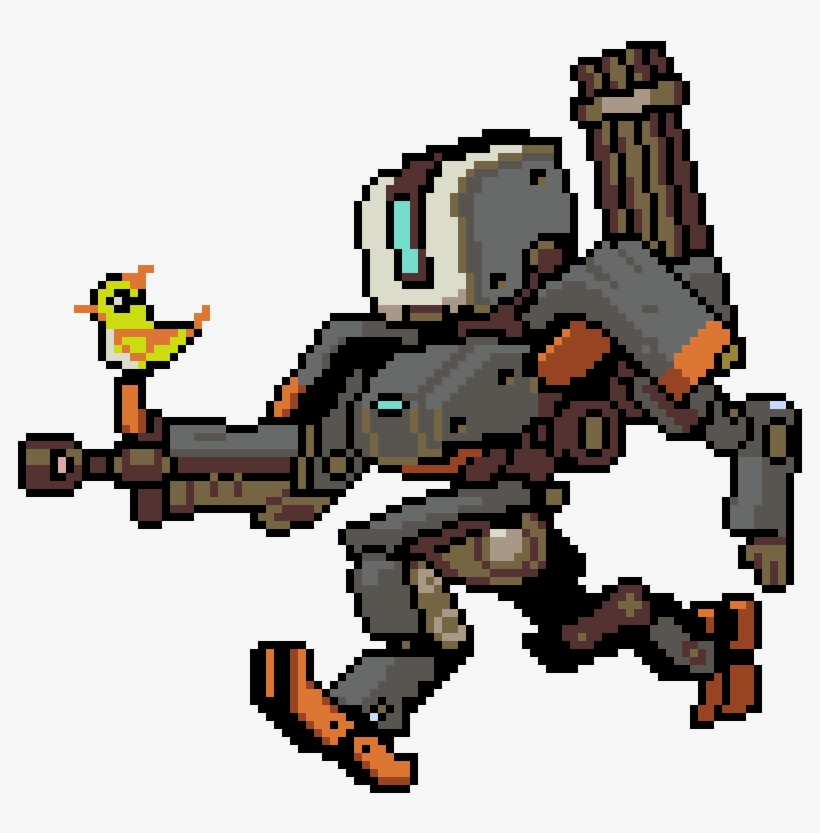 Bastion Soot - Overwatch Bastion Pixel Art, transparent png #3545440