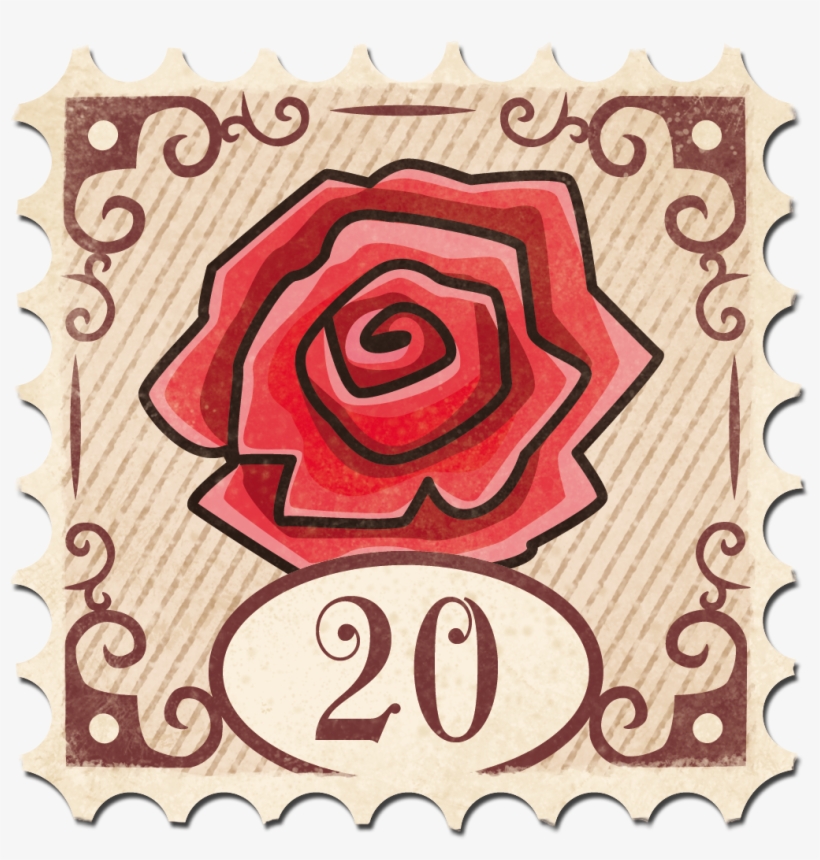 Stamp Beauty Beast Red - Beauty And The Beast Stamp, transparent png #3545624