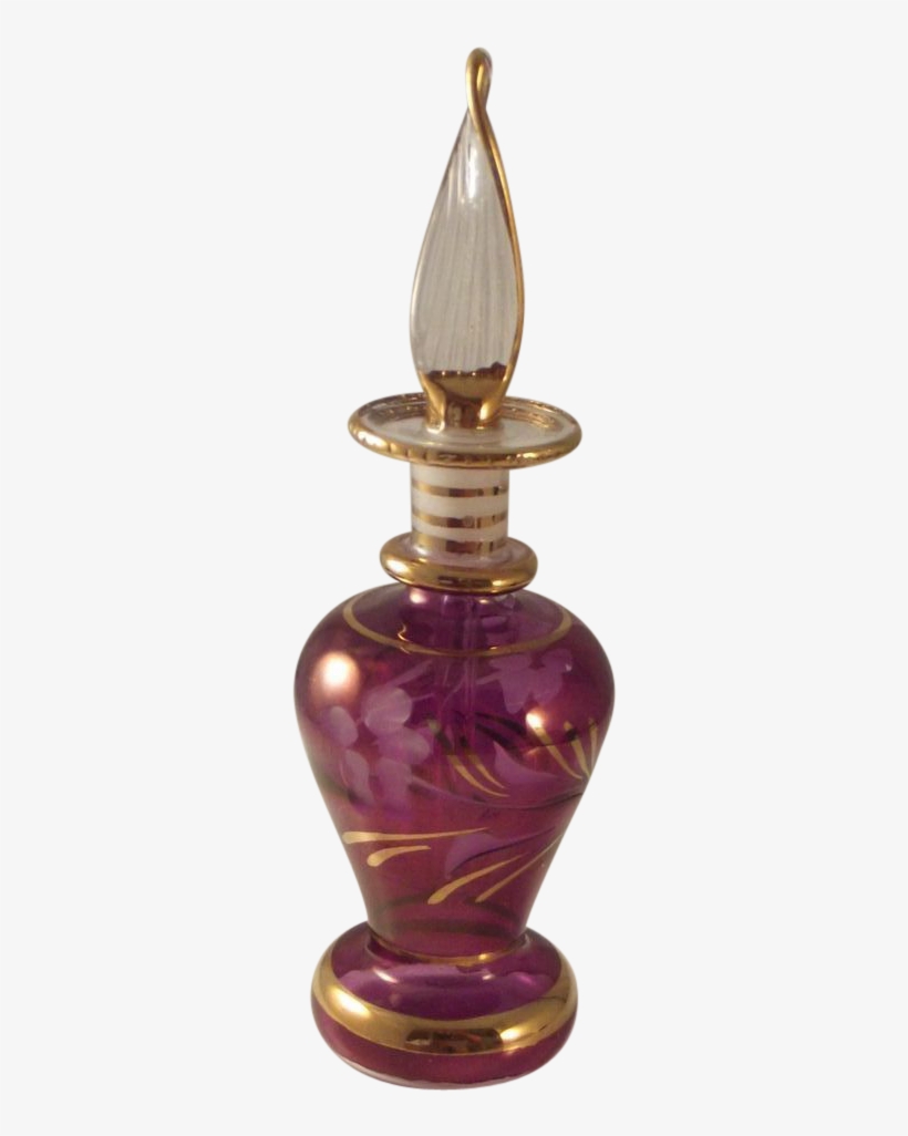 Vintage Hand Blown Egyptian Perfume Bottle~$25 - Brass, transparent png #3546210