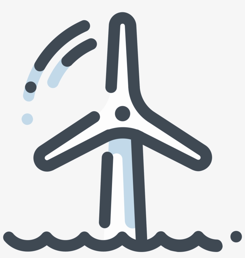 Water Wind Turbine Icon - Turbine Png, transparent png #3546627