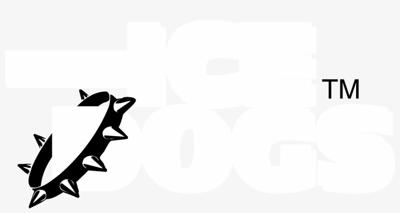 Long Angeles Ice Dogs Logo Black And White - Squaliformes, transparent png #3547515