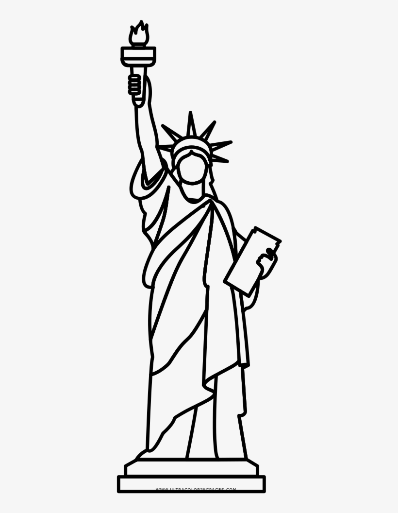 Resultado De Imagen Para Estatua De La Libertad Para - Statue Of Liberty Drawing, transparent png #3547759