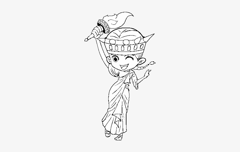 Dibujo De Estatua De La Libertad Manga Para Colorear - Caratulas De Ingles  Para Colorear - Free Transparent PNG Download - PNGkey