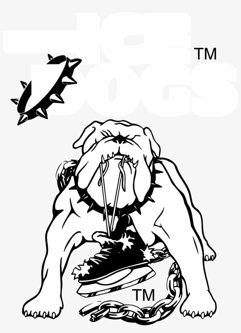 Long Angeles Ice Dogs Logo Black And White - Long Beach Ice Dogs Logo, transparent png #3548098