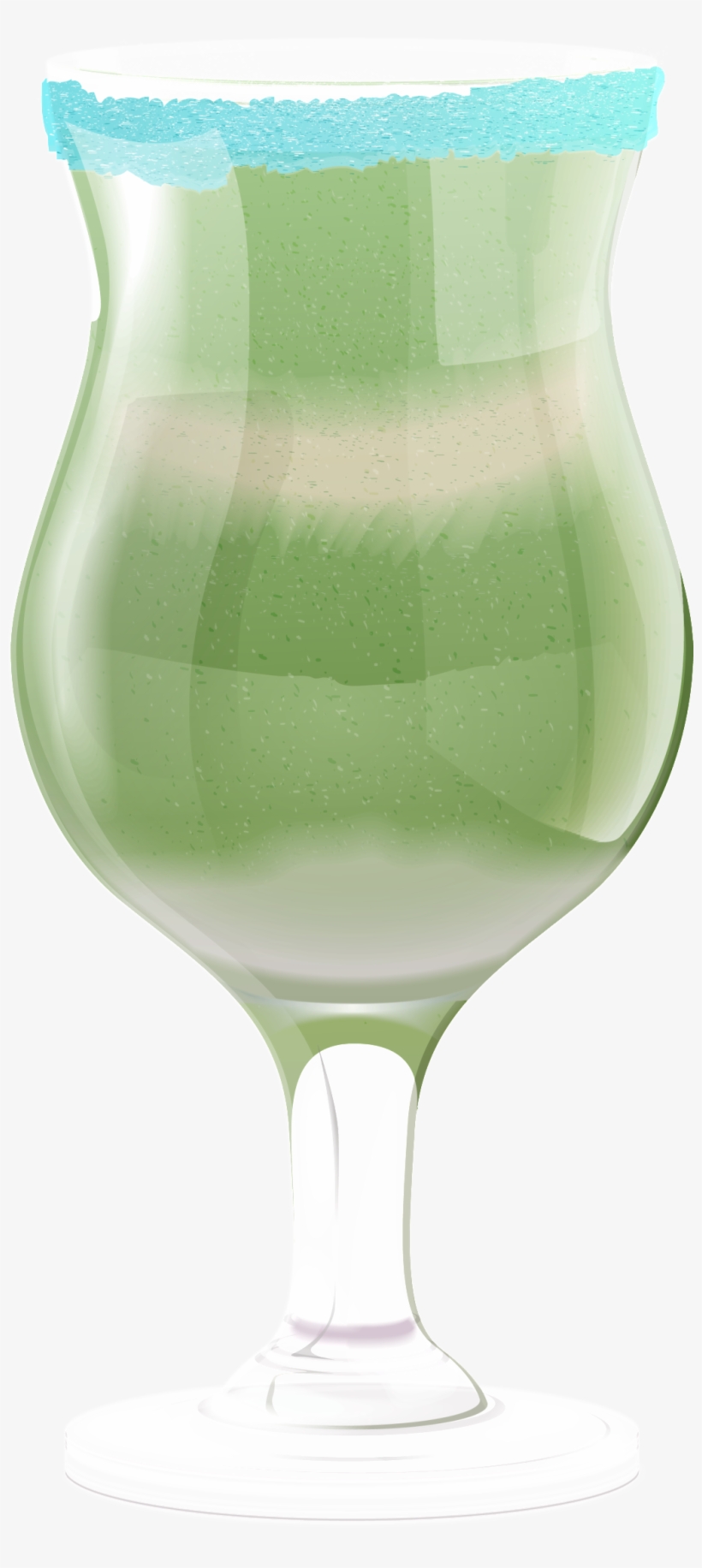 Agua Color Pintado A Mano Un Vaso De Bebida Verde Transparente - Drink, transparent png #3548682