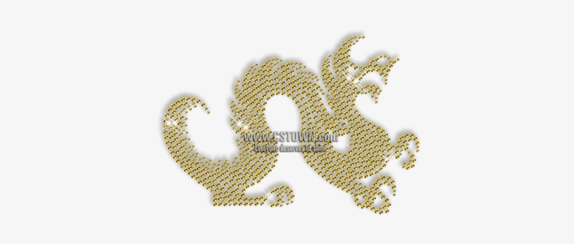 Best Custom Cool Shinning Pure Gold Dragon Rhinestone - Drexel University, transparent png #3549542